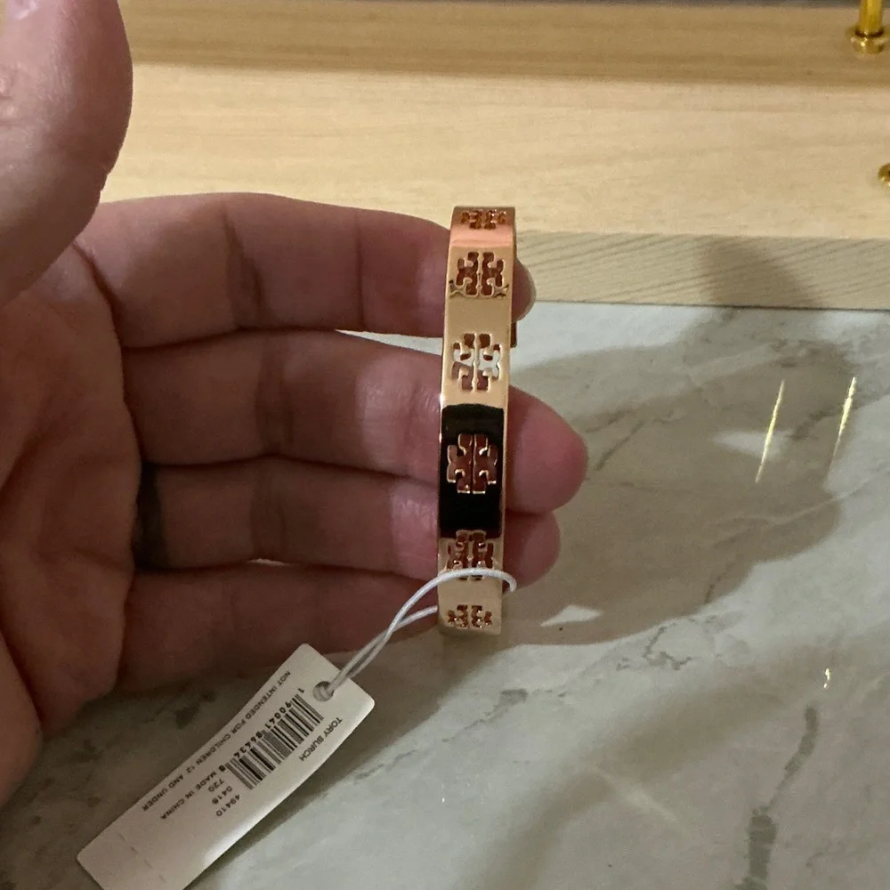 Tory Burch Rose Gold Pierce Cuff Bracelet (NWTs) - Picture 4 of 6